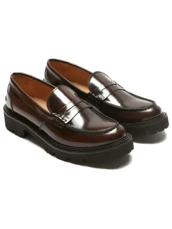 Leder-Mokassins in Braun