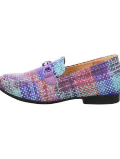 Leder-Mokassins in Bunt