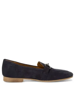 Leder-Mokassins in Dunkelblau