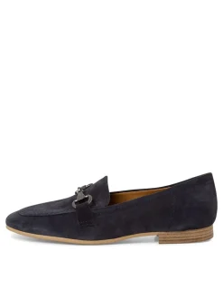 Leder-Mokassins in Dunkelblau