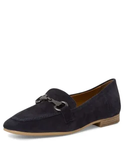 Leder-Mokassins in Dunkelblau