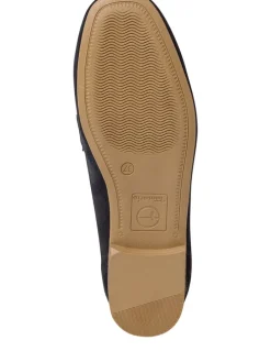 Leder-Mokassins in Dunkelblau