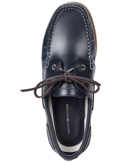 Leder-Mokassins in Dunkelblau