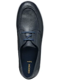 Leder-Mokassins in Dunkelblau