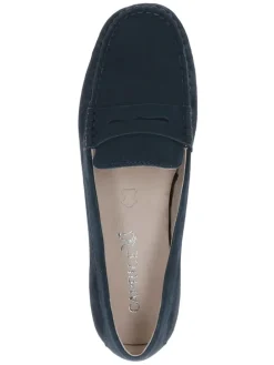 Leder-Mokassins in Dunkelblau