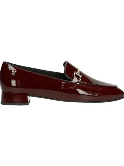 Leder-Mokassins in Dunkelrot