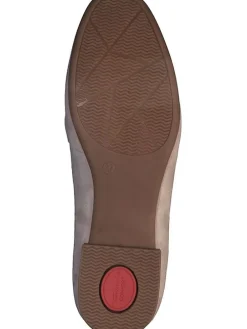 Leder-Mokassins in Grau