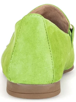 Leder-Mokassins in Grün