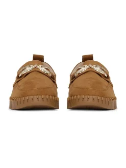 Leder-Mokassins in Hellbraun