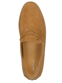 Leder-Mokassins in Hellbraun