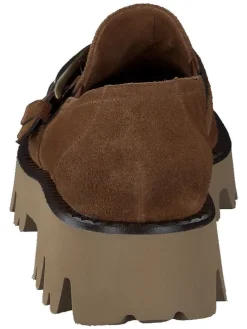 Leder-Mokassins in Hellbraun