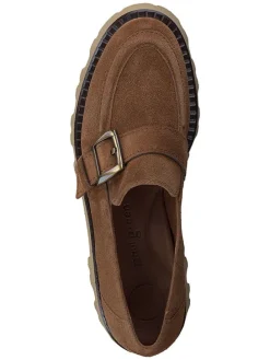 Leder-Mokassins in Hellbraun