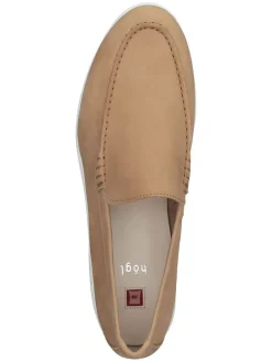 Leder-Mokassins in Hellbraun