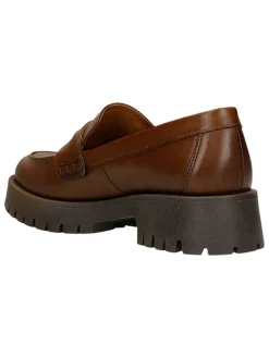 Leder-Mokassins in Hellbraun