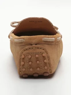 Leder-Mokassins in Hellbraun