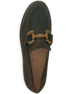 Leder-Mokassins in Khaki