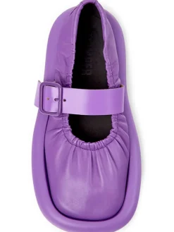 Leder-Mokassins in Lila