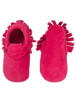 Leder-Mokassins in Rot