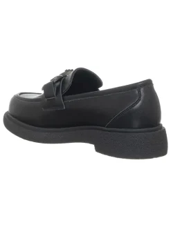 Leder-Mokassins in Schwarz