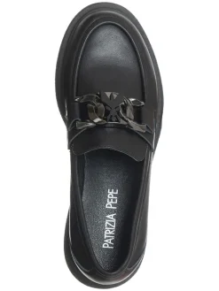 Leder-Mokassins in Schwarz