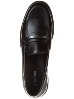 Leder-Mokassins in Schwarz