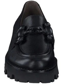 Leder-Mokassins in Schwarz