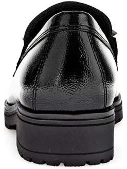 Leder-Mokassins in Schwarz