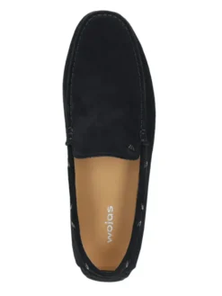 Leder-Mokassins in Schwarz