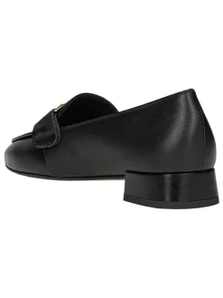 Leder-Mokassins in Schwarz