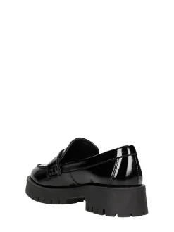 Leder-Mokassins in Schwarz