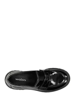 Leder-Mokassins in Schwarz