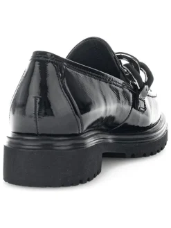 Leder-Mokassins in Schwarz