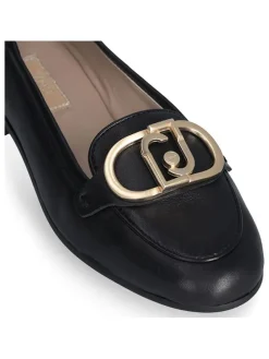 Leder-Mokassins in Schwarz