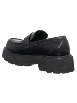 Leder-Mokassins in Schwarz