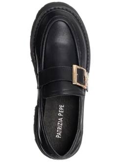 Leder-Mokassins in Schwarz