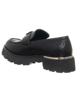 Leder-Mokassins in Schwarz