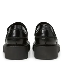 Leder-Mokassins in Schwarz