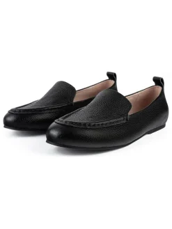 Leder-Mokassins in Schwarz