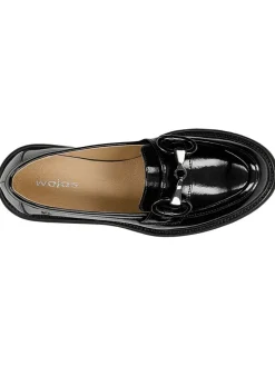 Leder-Mokassins in Schwarz