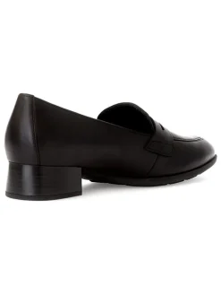 Leder-Mokassins in Schwarz