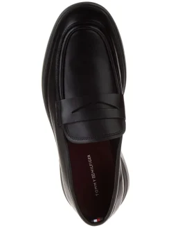 Leder-Mokassins in Schwarz