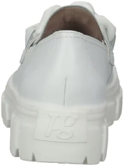 Leder-Mokassins in Weiß