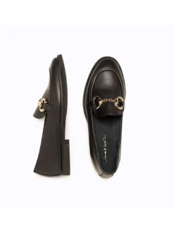 Leder-Mokassins "Jolessa" in Schwarz