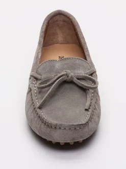 Leder-Mokassins "Newton" in Grau