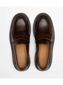 Leder-Mokassins "Phia" in Braun