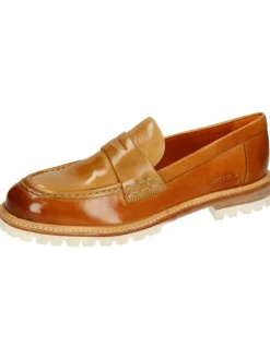 Leder-Mokassins "Regine 6" in Hellbraun