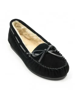 Leder-Mokassins "Tauriel" in Schwarz