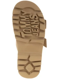 Leder-Pantoletten in Beige