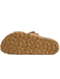 Leder-Pantoletten in Braun