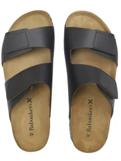 Leder-Pantoletten in Braun